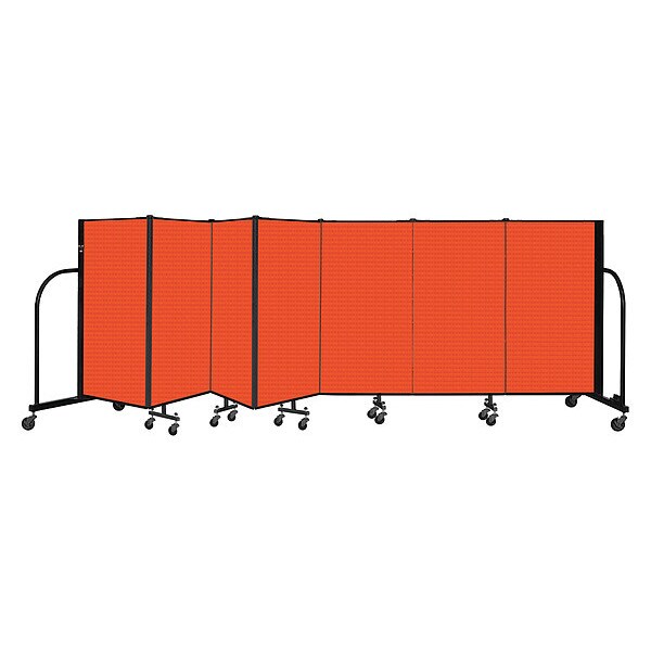 Portable Room Divider, 7 Panel, 4 ft. H