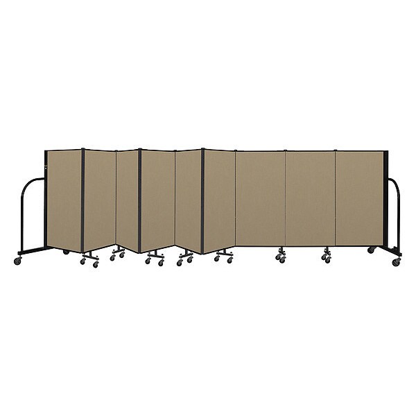 Portable Room Divider, 9 Panel, 4 ft. H