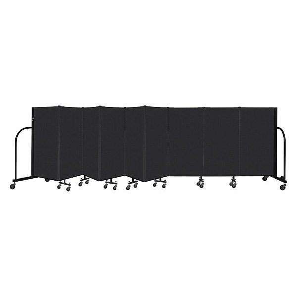 Portable Room Divider, 9 Panel, 4 ft. H