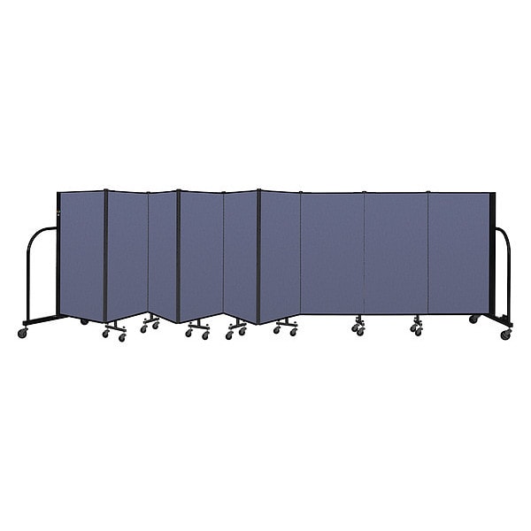 Portable Room Divider, 9 Panel, 4 ft. H