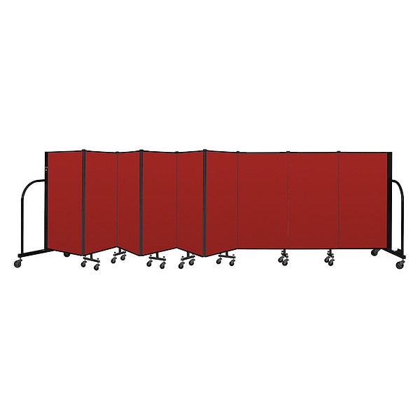 Portable Room Divider, 9 Panel, 4 ft. H