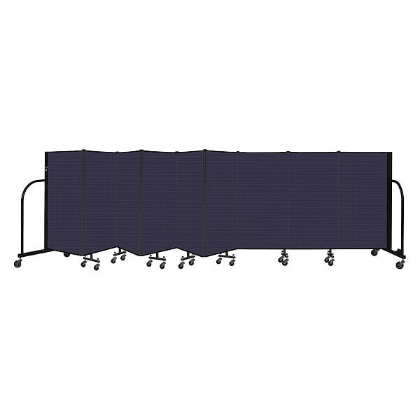 Portable Room Divider, 9 Panel, 4 ft. H