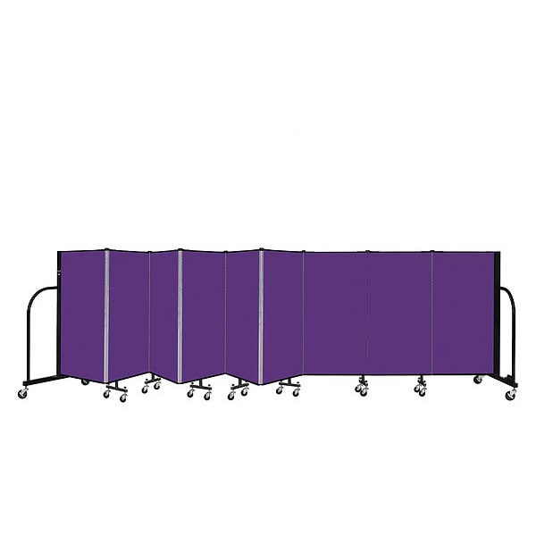 Portable Room Divider, 9 Panel, 4 ft. H