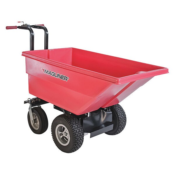 Motorized Hopper Cart, 6 Cu Ft Tub, Pneu