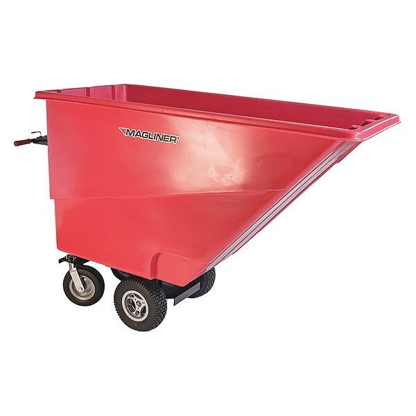 Motorized Hopper Cart, 27 Cu Ft, Pneu