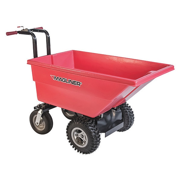 Motorized Hopper Cart, 6 Cu Ft, Agg Pneu