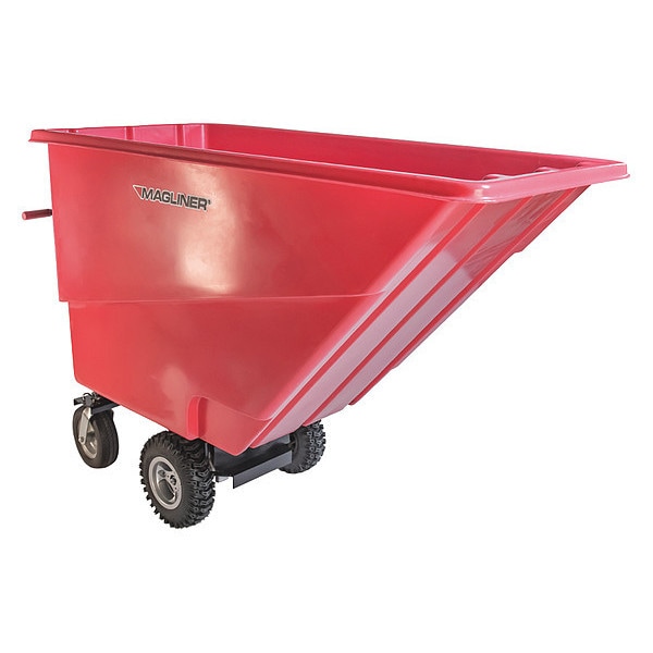 Motorized Hopper Cart, Agg Pneu 27 Cu Ft