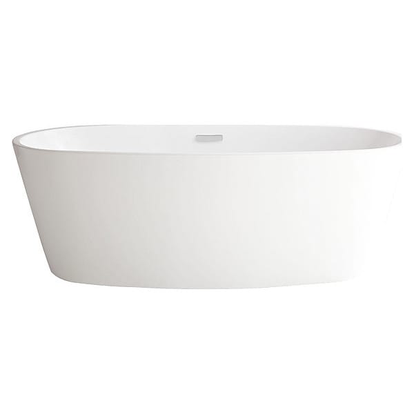 Coastal Serin 5.75 Ft. X 35" Center Drain FreSt Bathtub In Wh