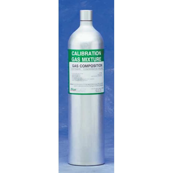 Calibration Gas, Carbon Monoxide, Hydrogen Sulfide, Methane, Oxygen, 29 L, C-10 Connection
