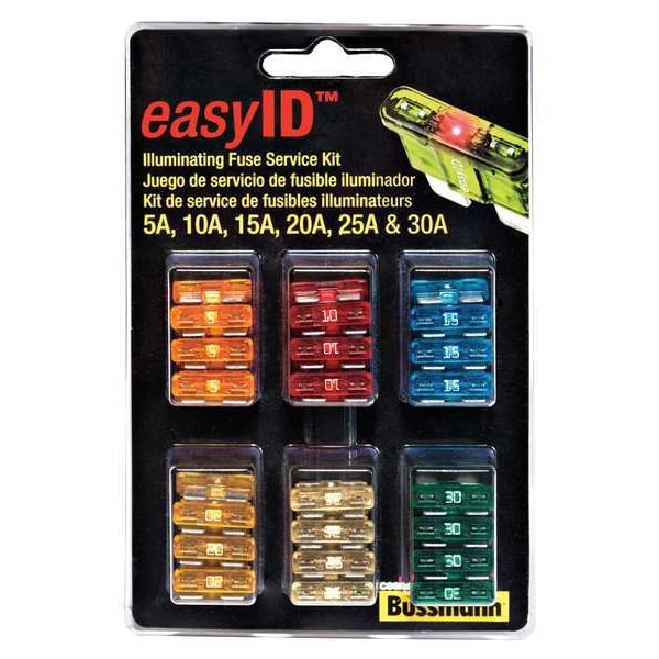Automotive Fuse Kit, ATM Series, 36 Fuses Included, No Fuse Class Class, 5 to 30A, Not Rated