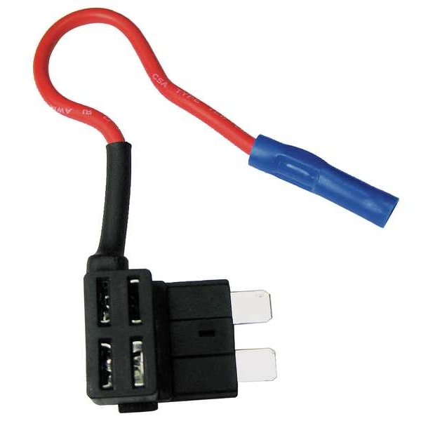 Fuse Holder, 0 to 10A Amp Range, 32V DC Volt Rating, 1 Poles, Crimp