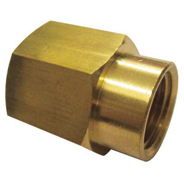 Reducing Coupling Brass Reducing Coupling, 1/2 in Female NPT X 1/4 in Female NPT, 10 PK