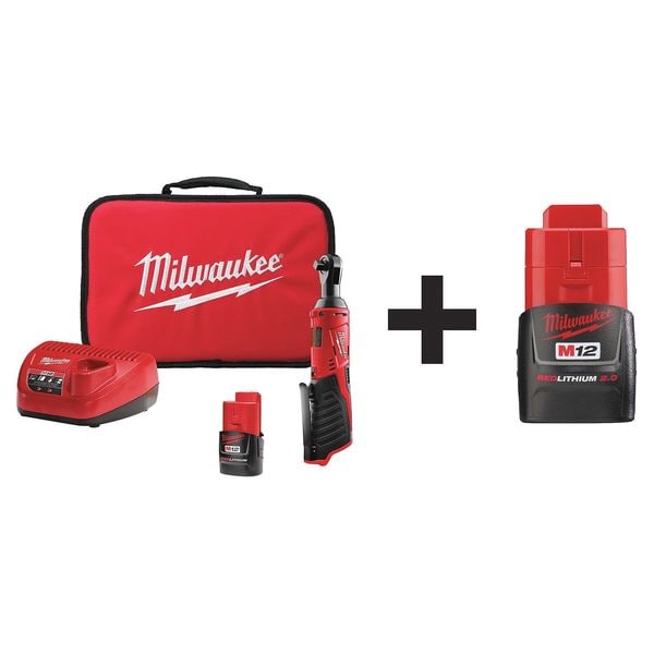 M12 Cordless 3/8" Lithium-Ion Ratchet Kit + M12 CP2.0 Battery
