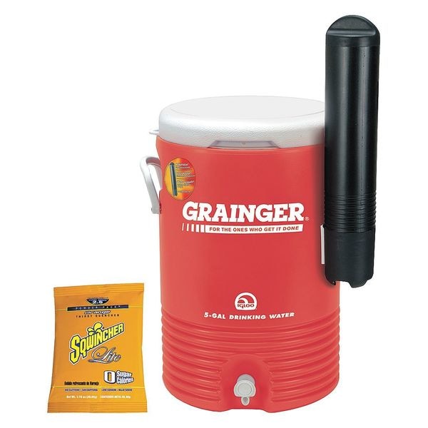 Beverage Cooler, Hard Sided, 5.0 gal.