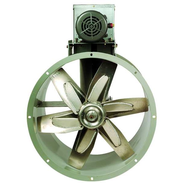 12" Tubeaxial Fan w/ Motor & Drive Pkg, 230/460VAC