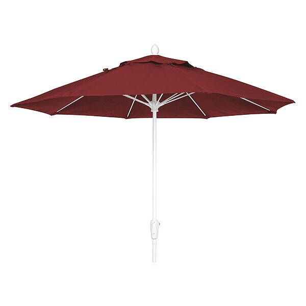 Market Umbrella 8Rib CrankW/Burgundy, 7.5 ft.