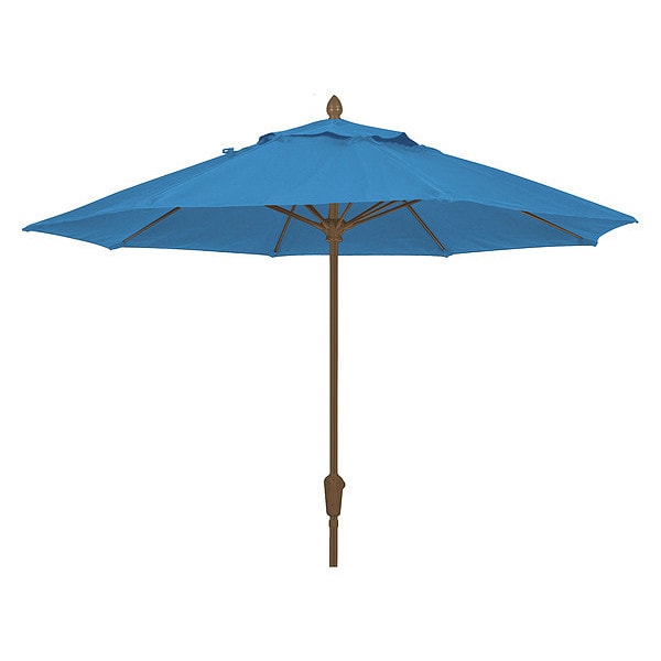 Market Umbrella 8Rib Crank Cb, Sky Blue, 9ft.