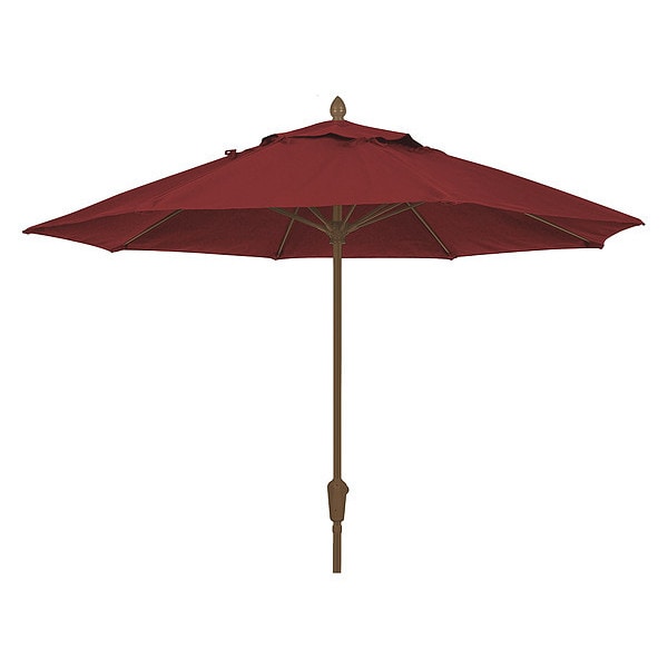Market Umbrella 8Rib Crank Cb, Burgundy, 9 ft.