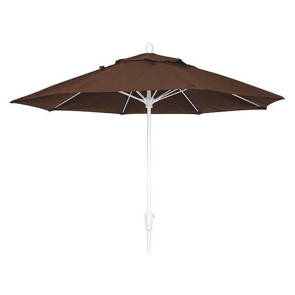 Market Umbrella 8Rib CrankW/Brown, 7.5 ft.