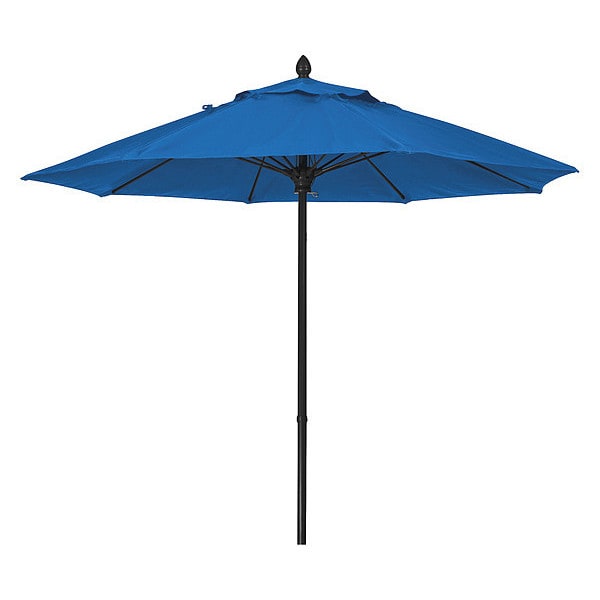 Market Umbrella 8Rib Push Up, Blue, 7.5 ft.