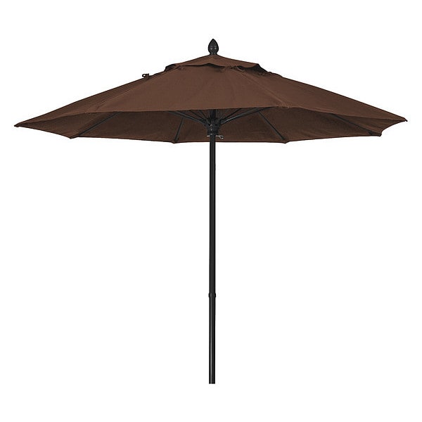 Market Umbrella 8Rib Push Up, Brown, 7.5 ft.