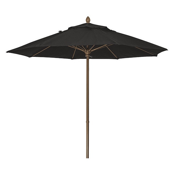 Market Umbrella 8Rib Push Up Cb, Black, 7.5ft.