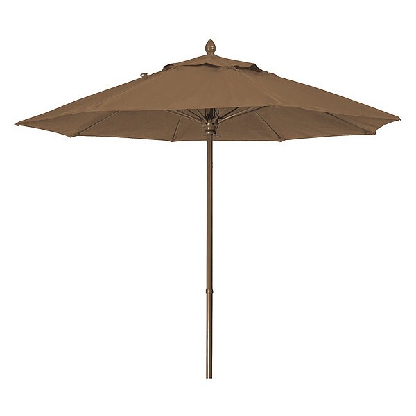 Mrkt Umbrella 8Rib PushUp Cb, Cocoa, 7.5Ft