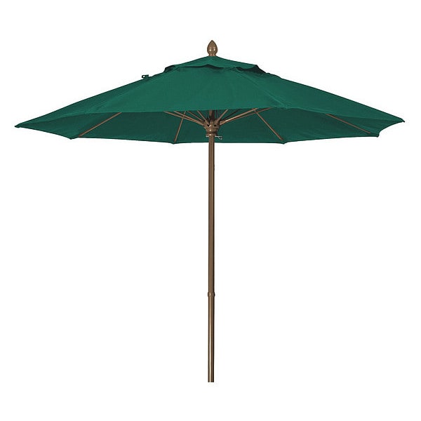 Market Umbrella 8Rib Push Up Cb, Green, 7.5ft.
