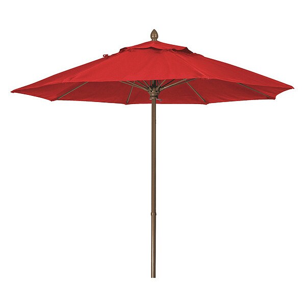 Market Umbrella 8Rib Push Up Cb, Red, 7.5ft.
