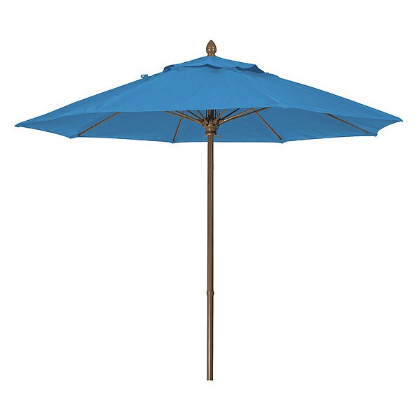 Mrkt Umbrella 8Rib PushUp Sky Blue, 7.5Ft