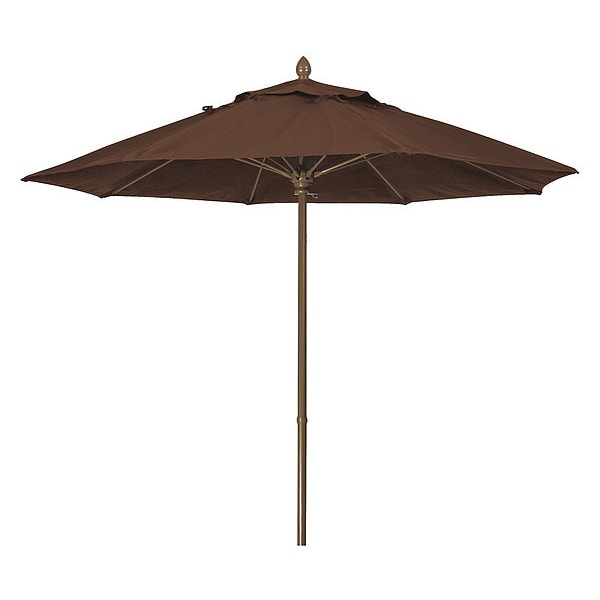 Mrkt Umbrella 8Rib PushUp Cb, Brown, 7.5Ft