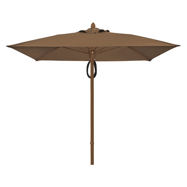 Mrkt Umbrella 4Rib Plly Pin, Cocoa, 7.5Ft
