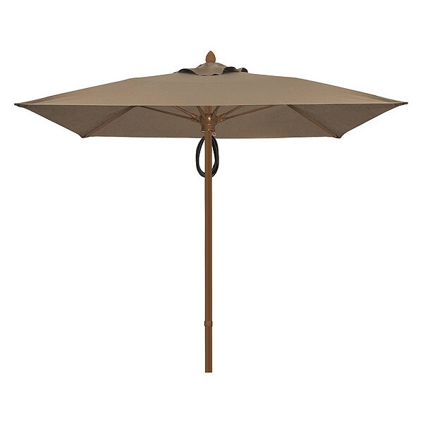 Mrkt Umbrella 4Rib Plly Pin, Taupe, 7.5Ft
