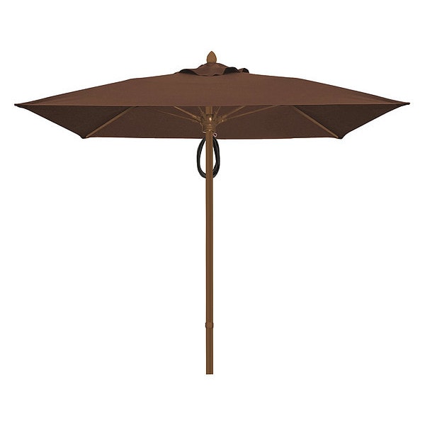 Mrkt Umbrella 4Rib Plly Pin, Brown, 7.5Ft