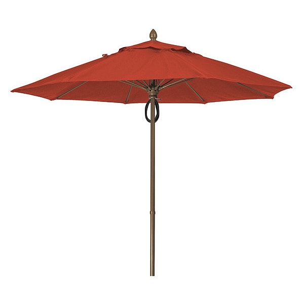 Mrkt Umbrella 8Rib Plly Pin Cb, Terra, 9Ft