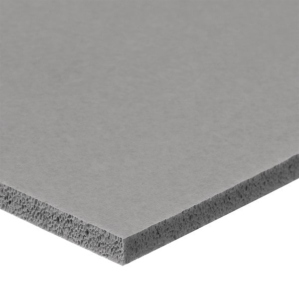 Foam Strip, Closed Cell, 3/4 in W, 6 ft L, 1/16 in Thick, Gray