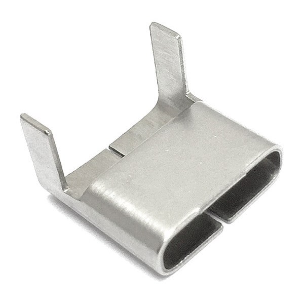 Clip-Style Buckle, 304 Stainless Steel, 1/4" Width, PK100