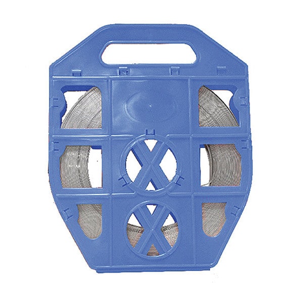 Band, 304 Stainless Steel, 3/4"X0.020"X100Ft, Blue Plastic Dispenser