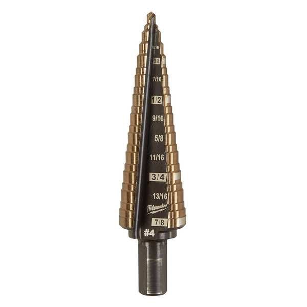 3/16 in. - 7/8 in. No 4 Cobalt Step Drill Bit