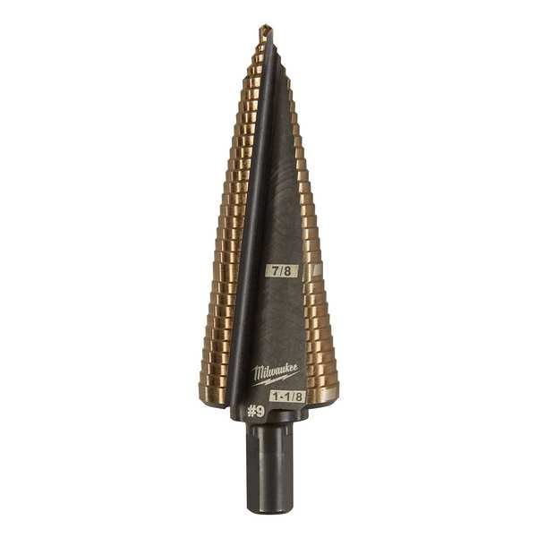 7/8 in. - 1-1/8 in. No 9 Cobalt Step Drill Bit
