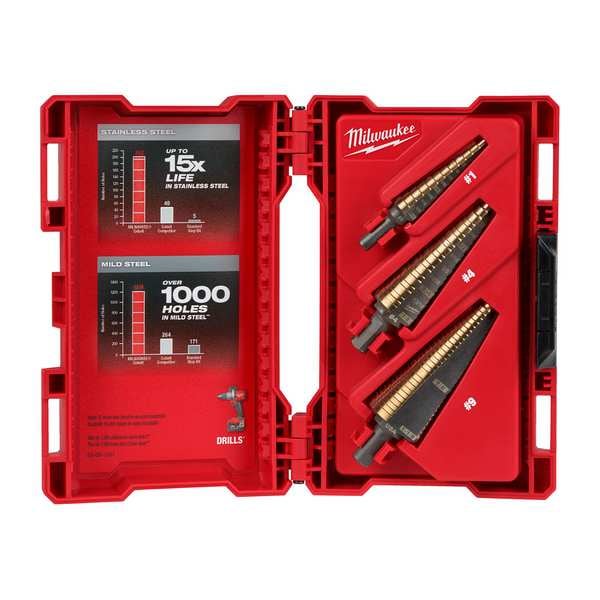 3 pc. Cobalt Step Bit Set