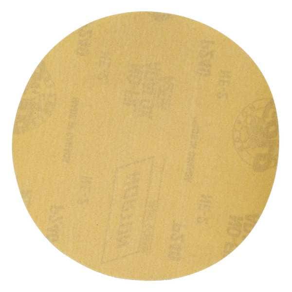 Hook-and-Loop Sanding Disc, 6 in Dia, Non-Vacuum, Aluminum Oxide, P120 Grit, Coated Type, A296