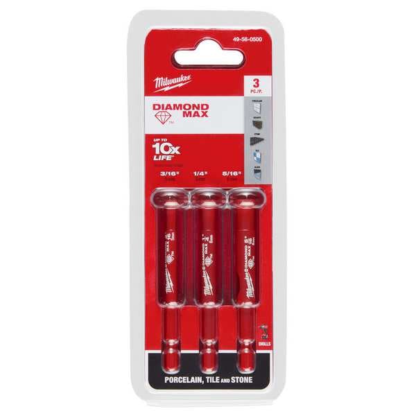 3 pc. DIAMOND MAX Diamond Grit Hole Saw