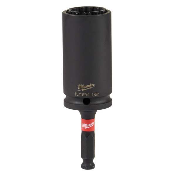 SHOCKWAVE Lineman's 12 Point 15/16 in. and 1-1/8 in. 2-in-1 Socket