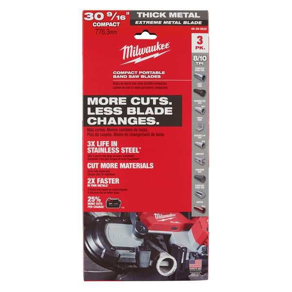 30-9/16 in. 8/10 TPI Extreme Thick Metal Compact Portable Band Saw Blades (3 pk)