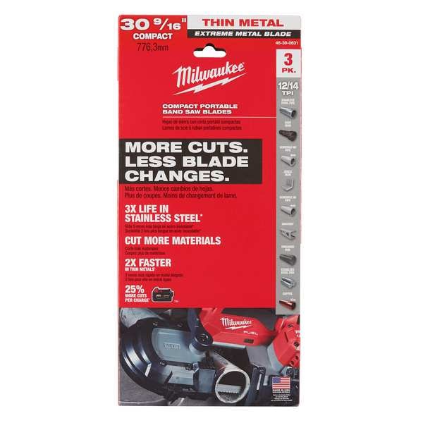 30-9/16 in. 12/14 TPI Compact Extreme Thin Metal Band Saw Blades, 3-Pack