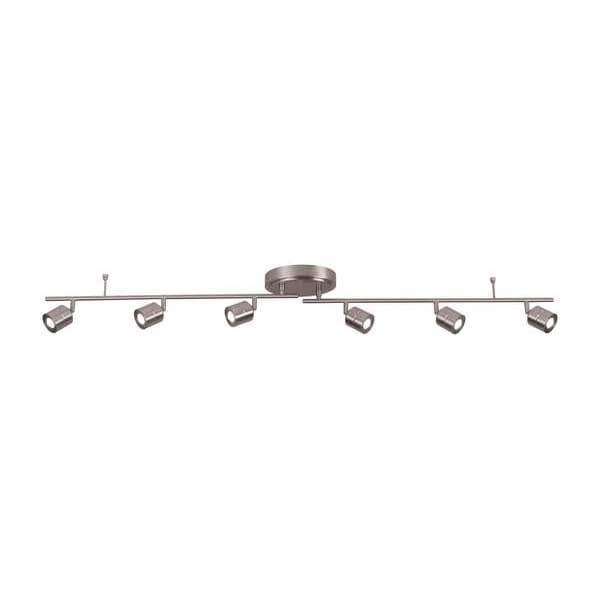 Core 6 Light LED Fixed Rail, Nickel