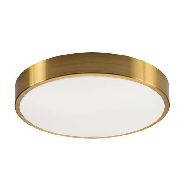 RndLEDMnt, 14in, 4000K, 2500lm, Brass, Alum