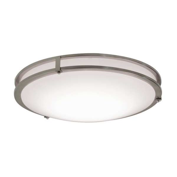 RndLEDMnt, 18in, 3000K, 2900lm, Slvr, Steel