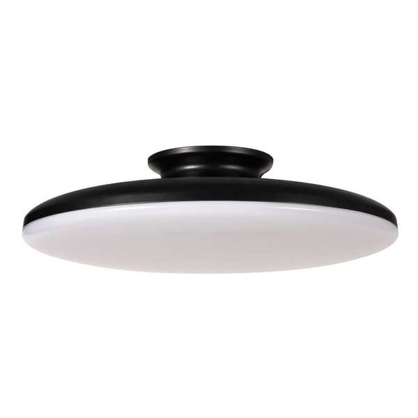 RndLEDMnt, 15in, 4000K, 2200lm, Blk, Steel